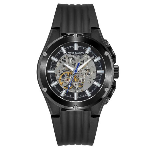 Vince Camuto Men's Automatic Movement Silicone Strap Watch, VC/1157