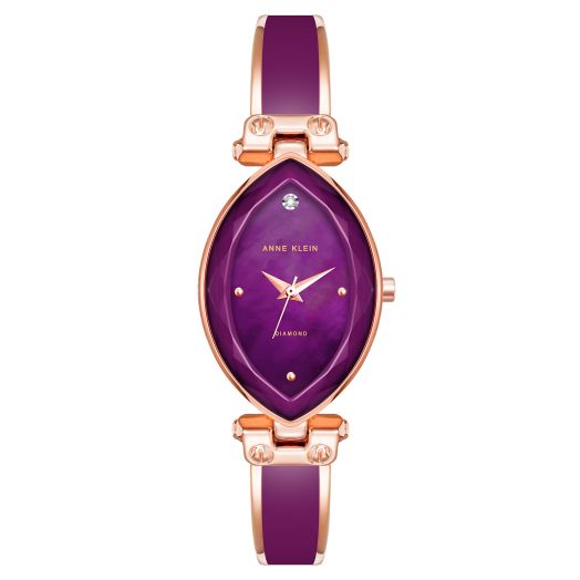 Anne Klein Women's Genuine Diamond Dial Bangle Watch