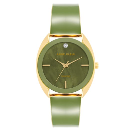 Anne Klein Women's Genuine Diamond Dial Bangle Watch