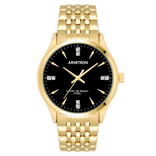 Armitron Men's Genuine Crystal Accented Bracelet Watch, 20/5522