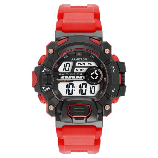 Men's Digital Chronograph Resin Strap Watch, 40/8386