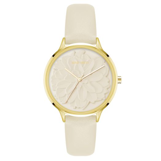 Nine West Women's Floral Dial Strap Watch