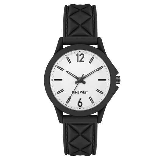 Nine West Women's Patterned Silicone Strap Watch, NW/2942