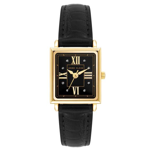 Anne Klein Women's Croco-Grain Vegan Leather Strap Watch