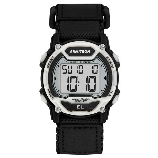 Armitron Sport Unisex Digital Chronograph Nylon Strap Watch, 45-7004