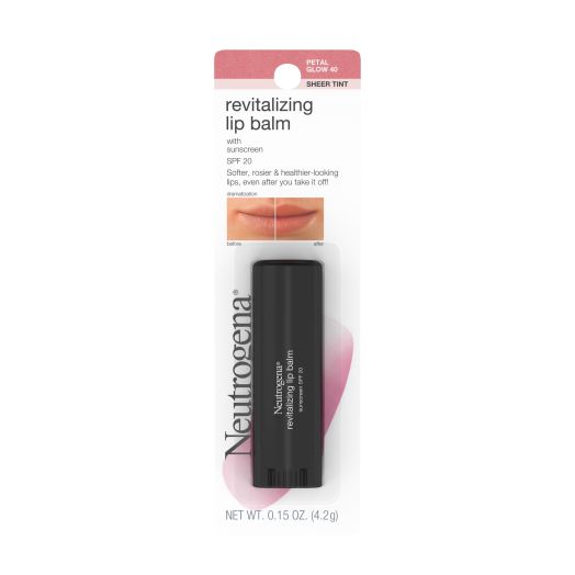 Neutrogena Revitalizing Tinted Lip Balm, SPF 20, Petal Glow 40,.15 oz