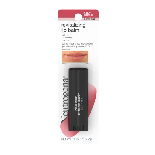 Neutrogena Revitalizing Tinted Lip Balm, SPF 20, Sunny Berry,.15 oz