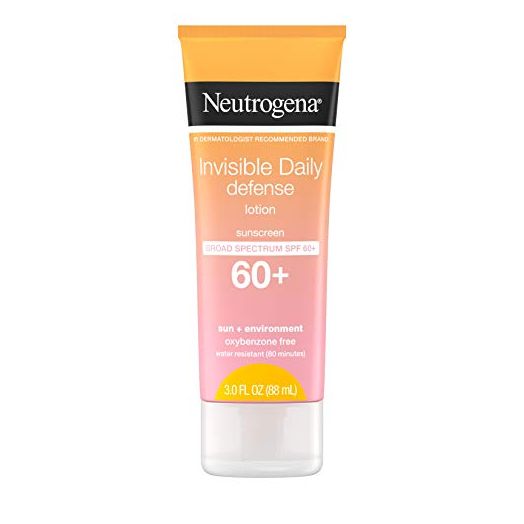 Neutrogena Invisible Daily Defense Sunscreen Lotion, Broad Spectrum SPF 60+, Oxybenzone-Free & Water-Resistant