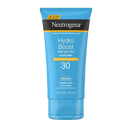 Neutrogena Hydro Boost Water Gel Non-Greasy Moisturizing Sunscreen Lotion with Broad Spectrum SPF 30, Water-Resistant Hydrating Sunscreen Lotion, 5 fl. Oz