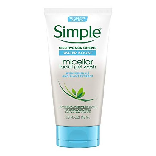 Simple Water Boost Micellar Facial Gel Wash Sensitive Skin 5 oz
