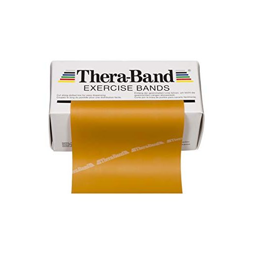 THERABAND Resistance Bands, 6 Yard Roll Professional Latex Elastic Band For Upper Body, Lower Body, & Core Exercise, Physical Therapy, Pilates, At-Home Workouts, & Rehab, Gold, Max, Elite
