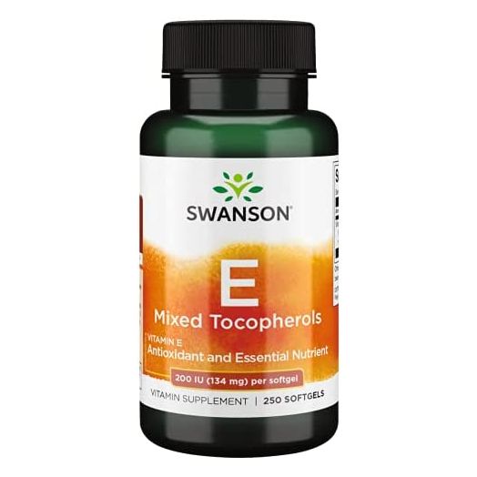 Swanson Vitamin E Mixed Tocopherols 200 Iu (134 Milligrams) 250 Sgels