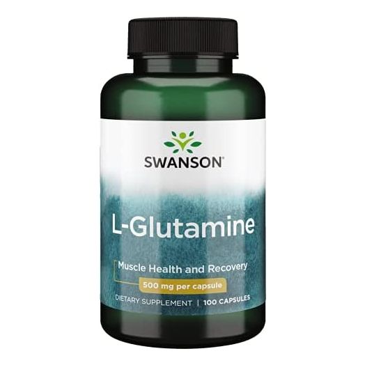 Swanson Amino Acid L-Glutamine 500 Milligrams 100 Capsules
