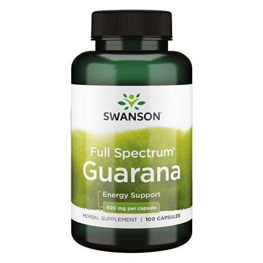 Swanson Guarana 500 Milligrams 100 Capsules