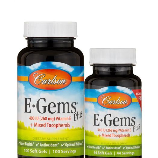 Carlson Labs E-Gems Plus 400 IU - 100 + 44 Soft Gels