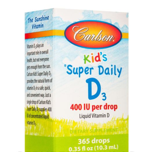 Carlson Labs Kid's Super Daily D3 400 IU (10 mcg) - 0.35 fl. oz (10.3 ml)