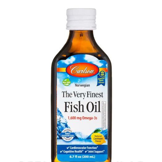 Carlson Labs The Very Finest Fish Oil 1600 mg, Natural Lemon Flavor - 6.7 fl. oz (200 ml)