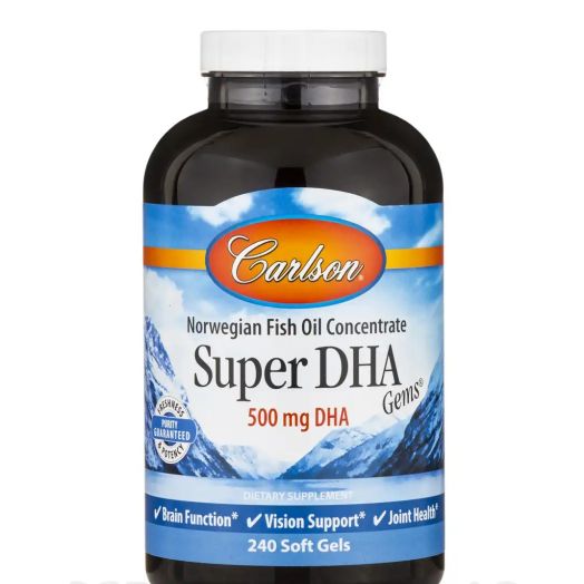 Carlson Labs Super DHA Gems 500 mg - 240 Soft Gels