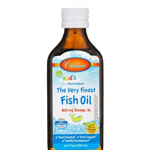 Carlson Labs Kid's The Very Finest Fish Oil 800 mg, Natural Orange Flavor - 6.7 fl. oz (200 ml)