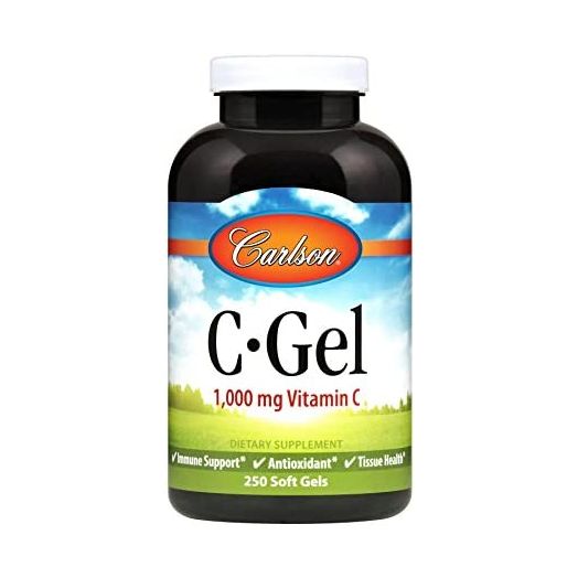 Carlson - C-Gels, 1000mg, Vitamin C Softgels, Immune Support & Heart Health, Vitamin C Softgels, Antioxidant, Vitamin C Supplement, 250 Softgels