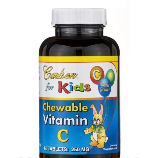 Carlson Labs Carlson for Kids Chewable Vitamin C 250 mg - 60 Tablets