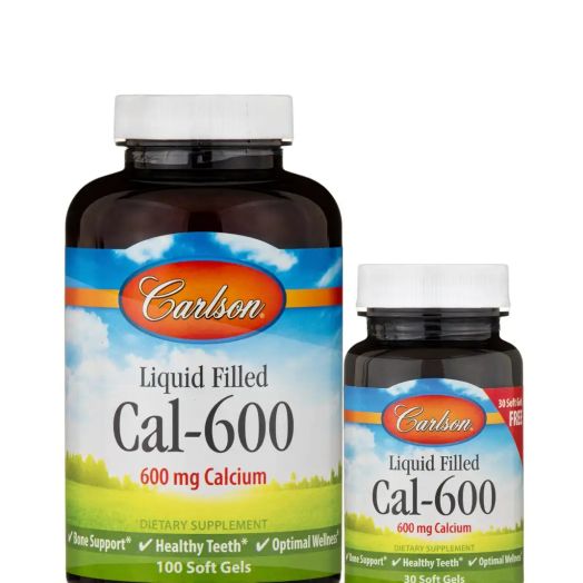Carlson Labs Liquid Filled Cal-600 - 100 + 30 Soft Gels