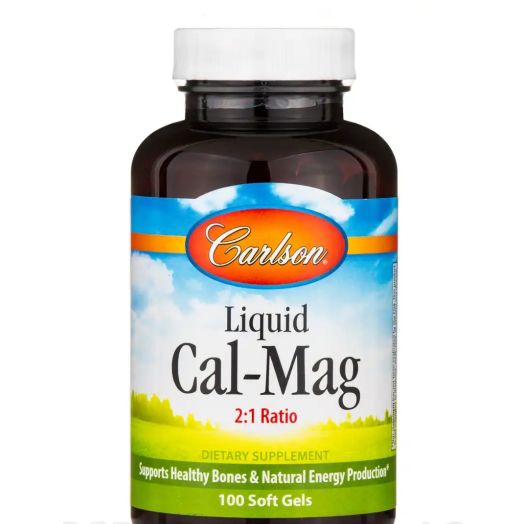 Carlson Labs Liquid Cal-Mag 2:1 Ratio - 100 Soft Gels