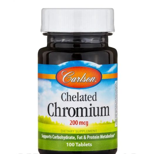 Carlson Labs Chelated Chromium 200 mcg - 100 Tablets