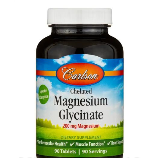 Carlson Labs Chelated Magnesium Glycinate 200 mg - 90 Tablets