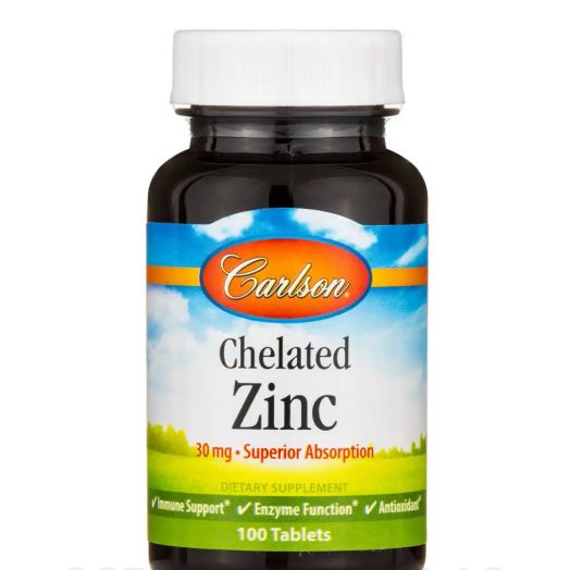 Carlson Labs Chelated Zinc 30 mg - 100 Tablets