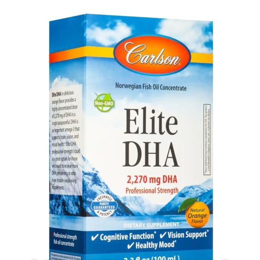 Carlson Labs Elite DHA 2270 mg, Natural Orange Flavor - 3.3 fl. oz (100 ml)