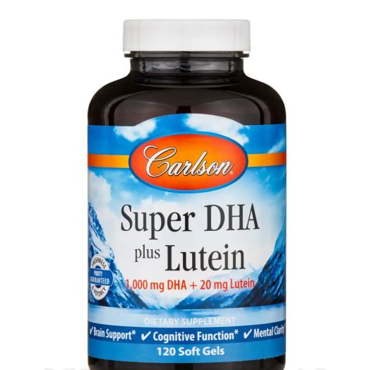 Carlson Labs Super DHA plus Lutein - 120 Soft Gels