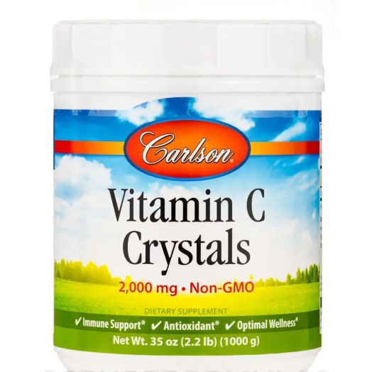 Carlson Labs Vitamin C Crystals (Non-GMO) - 35 oz (2.2 lbs / 1000 Grams)