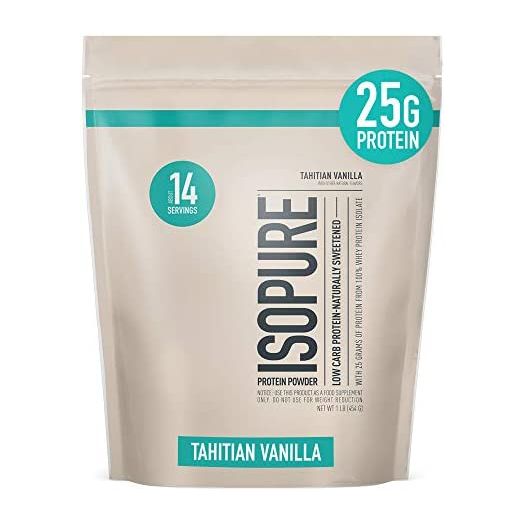 Isopure Protein Powder, Whey Protein Isolate Powder, 25g Protein, Low Carb & Keto Friendly