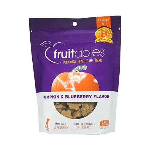 Fruitables Baked Dog Treats | Pumpkin Treats for Dogs | Healthy Low Calorie Treats | Free of Wheat, Corn and Soy