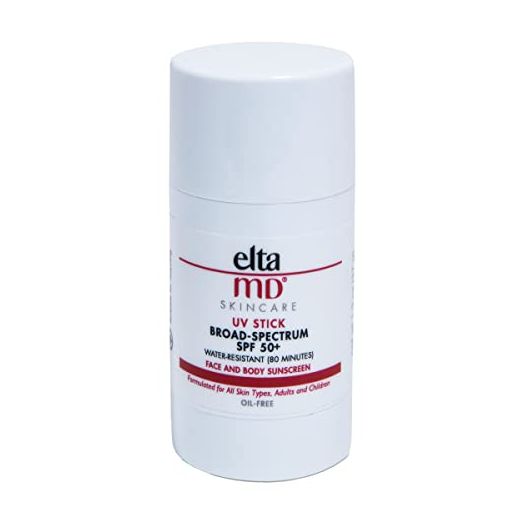 EltaMD UV Stick Sunscreen, Broad Spectrum Sunscreen Stick with SPF 50+, Mineral Face and Body Stick Sunscreen, Oil-Free, Water-Resistant, Zinc Oxide Sunscreen Stick, 1.3 OZ Stick