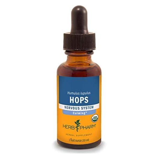 Herb Pharm Certified Organic Hops Liquid Extract for Calming Nervous System Support - 1 Ounce