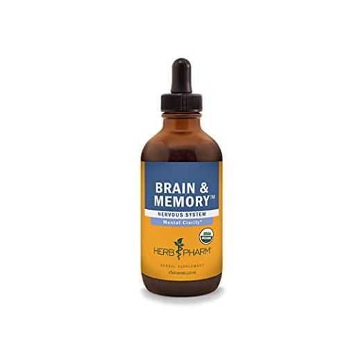 Herb Pharm Brain and Memory Liquid Herbal Formula with Ginkgo for Memory and Concentration, 4 Fl Oz