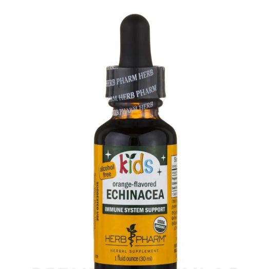 Herb Pharm Kids Echinacea (Alcohol-Free), Orange-Flavor - 1 fl. oz (30 ml)