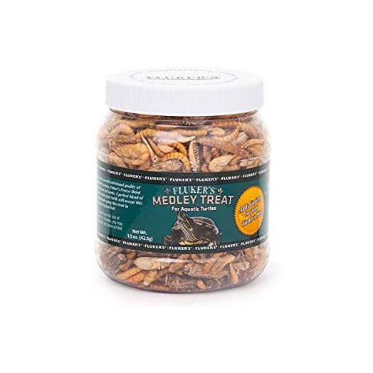 Fluker's Medley Treat for Aquatic Turtles - Rivershrimp, Mealworms and Crickets