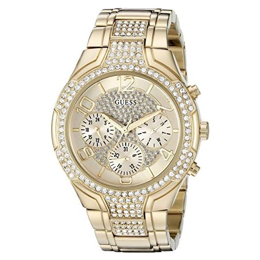GUESS Gold-Tone Glitzy Sport Dress Watch