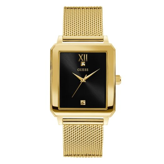 GUESS Mens 40mm Watch - Black Bracelet Black Dial Black Case