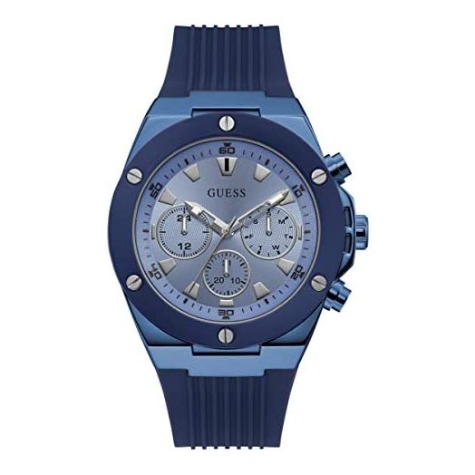 Blue Silicone Multifunction Watch