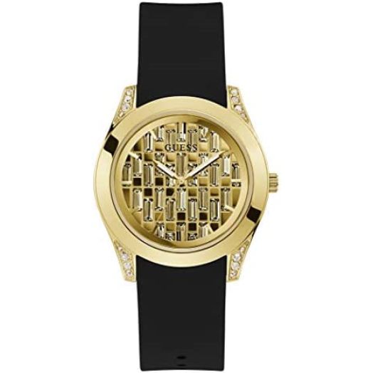 GUESS 39mm Stainless Steel Watch with Baguette Crystals