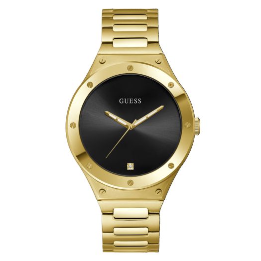 GUESS Gold-Tone and Black Analog Watch