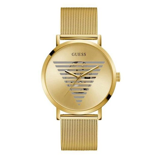 GUESS Men's 44.0mm Watch - Black Strap Black Dial Black Case