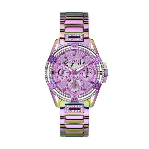 GUESS Ladies 40mm Watch - Iridescent Strap Iridescent Case Iridescent Dial