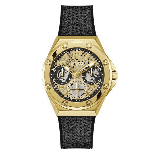 GUESS Women's 40mm Watch - Multi-Color Strap Multi Dial Iridescent Case