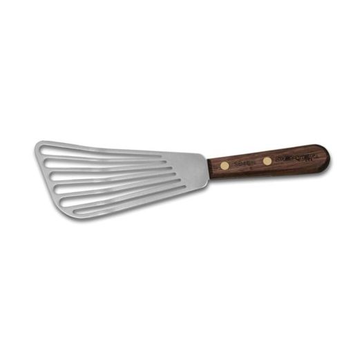 The Dexter Edge Stainless Steel Fish Turner with Walnut Handle