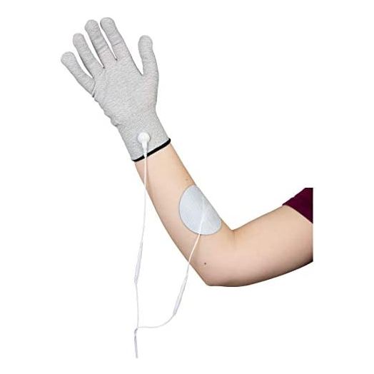 TENS 7000 Conductive TENS Gloves, 2 Pack - for Arthritis, Trigger Finger, Poor Circulation, Numbness and More - Compatible with Most TENS Machine Units - 2 TENS Gloves, 4 TENS Unit Pads